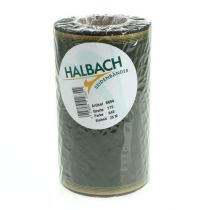 Article Ruban élégant en moire, 175 mm, vert foncé avec bordure perlée et tissage taffetas pour les occasions festives