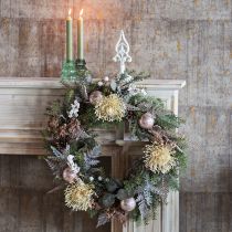 Article Porte couronne en fonte pour Sims Shabby Chic Blanc H29cm