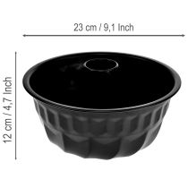 Article Moule à gâteau Bundt noir décoratif en métal Ø23cm