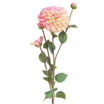 Article Dahlias artificiels rose pêche Ø10cm L80cm 2pcs