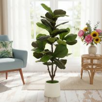 Article Ficus lyrata artificiel 120 cm décoratif pour salon
