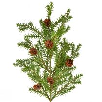 Article Branches de conifères artificielles - branches de pin avec cônes vert 48cm 3pcs