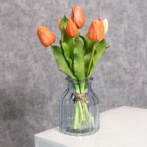 Article Tulipes artificielles pour la décoration printanière du salon et de la cuisine, aspect réaliste, 30 cm, lot de 7