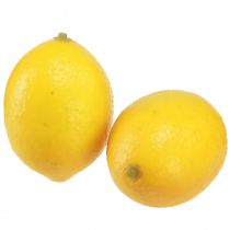 Article Fruit décoratif citron artificiel Ø4,5cm H6,5cm 12 pcs