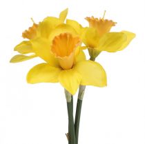 Article Jonquilles artificielles fleurs en soie jonquilles jaunes 40cm 3 pcs