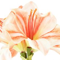 Article Étoile de Chevalier Artificielle Fleurs Artificielles Amaryllis Blanc Rouge Orange 40cm 3pcs