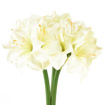 Article Étoile de chevalier artificielle comme de vraies fleurs artificielles amaryllis blanc 40cm 3pcs