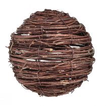 Article Boule en vignes marron naturel à décorer Ø14cm H14cm
