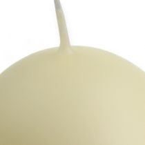 Bougies boule 80mm crème 6pcs