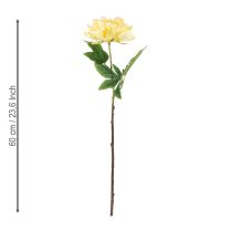 Article Pivoine artificielle à grande fleur pour une décoration intérieure florale intemporelle, 60 cm, lot de 3