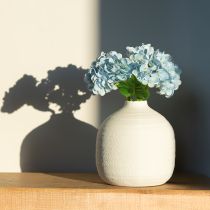 Article Fleurs d'hortensia artificielles, design réaliste, pour la décoration du salon, 34 cm, lot de 3