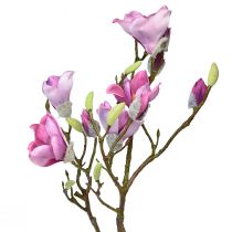 Article Branche de magnolia fleur artificielle, rose magnolia 92cm