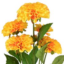 Article Fleurs artificielles dahlias décoratifs jaune orange artificiel 50cm