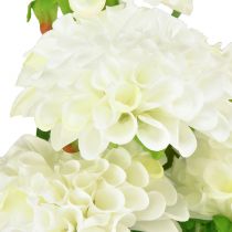 Article Fleurs artificielles dahlias décoratifs blanc artificiel 50cm