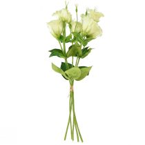 Article Fleurs artificielles Eustoma Lisianthus jaune vert 52cm 5 pcs