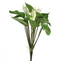 Article Fleurs artificielles, fleur de flamant rose, anthurium artificiel blanc 36cm