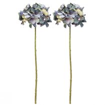 Article Fleurs artificielles en hortensia bleu grand Ø15cm L58cm 2pcs