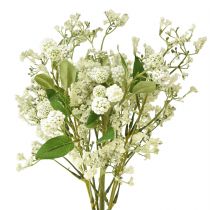 Article Bouquet de fleurs artificielles fleurs en soie branche de baies blanc 48cm