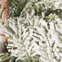 Article Sapin artificiel sur plaque métal décoration hiver neige 35x115cm