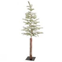 Article Sapin artificiel sur plaque métal décoration hiver neige 35x115cm