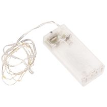 Article Guirlande lumineuse à piles pour intérieur, blanc chaud, 10 LED, 1 m de longueur, lot de 6