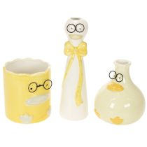 Article Figurines décoratives en céramique canards avec lunettes - Set de 3 - 25 cm