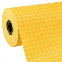 Article Papier manchette papier de soie papier fleur carreaux jaunes 25cm 100m
