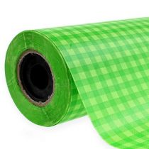 Manchette papier 37.5cm 100m mai damier vert