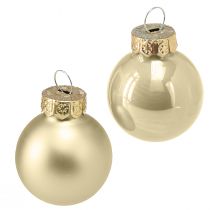 Article Mini boules de sapin de Noël boules de sapin en perles de verre Ø2,5cm 22 pcs