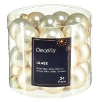 Article Mini boules de sapin de Noël boules de sapin en perles de verre Ø2,5cm 22 pcs