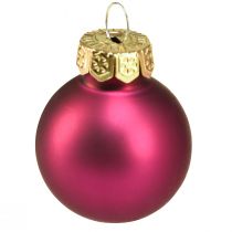 Article Mini boules en verre boules de sapin de Noël rose Ø2,5cm 22 pcs