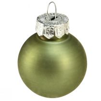 Article Mini boules de sapin de Noël verre vert mix Ø2,5cm 22 pcs