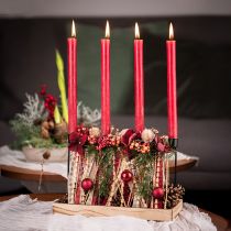 Article Mini boules de Noël mélange rouge verre véritable Ø3cm 9 pcs