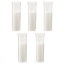 Article Recharge bougies pour lampes funéraires blanc 84h H17cm 5 pcs