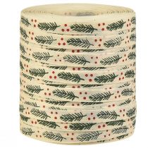 Article Ruban cadeau à friser durable Noël avec vert sapin 10 mm 100 m