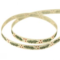 Article Ruban cadeau à friser durable Noël avec vert sapin 10 mm 100 m