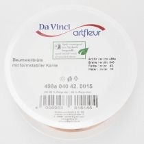 Article Ruban d'organza, fleurs de coton, ruban décoratif, rose, 40 mm, 15 m