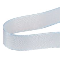 Article Ruban décoratif cadeau bleu clair lisière bleue 15 mm 3 m 10 pièces