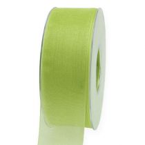 Ruban organza avec lisière 4cm 50m vert clair