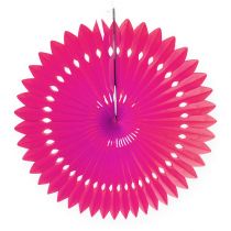 Article Décoration de fête, fleur en papier alvéolé, fuchsia, Ø 40 cm, 4 p.