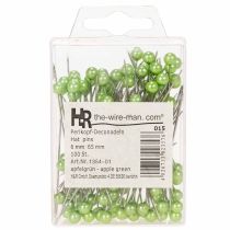 Article Épingles à tête de nacre Ø6 mm 65 mm vert pomme