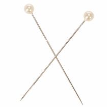 Article Épingles à tête de nacre Ø6 mm 65 mm Champagne