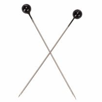 Article Épingles à tête de nacre Ø6 mm 65 mm noires