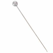 Article Épingles à tête de nacre Ø6 mm 65 mm argent