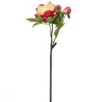 Article Pivoines Fleurs en Soie Fleurs Artificielles Rose Jaune 68cm