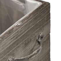 Article Bacs à plantes aspect tiroir - gris-brun, différentes tailles - rangement polyvalent et décoratif - lot de 2