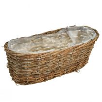 Article Panier à plantes panier ovale vigne bol à plantes naturel L30cm