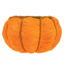 Article Pot de fleurs décoration citrouille orange/jaune-vert sisal Ø21cm H12cm