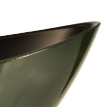 Article Bol bateau élégant en vert foncé - parfait pour planter - 39 cm 2pcs