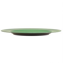 Article Assiette en plastique vert robuste – 28 cm, parfaite pour la décoration quotidienne et les activités de plein air – Lot de 4